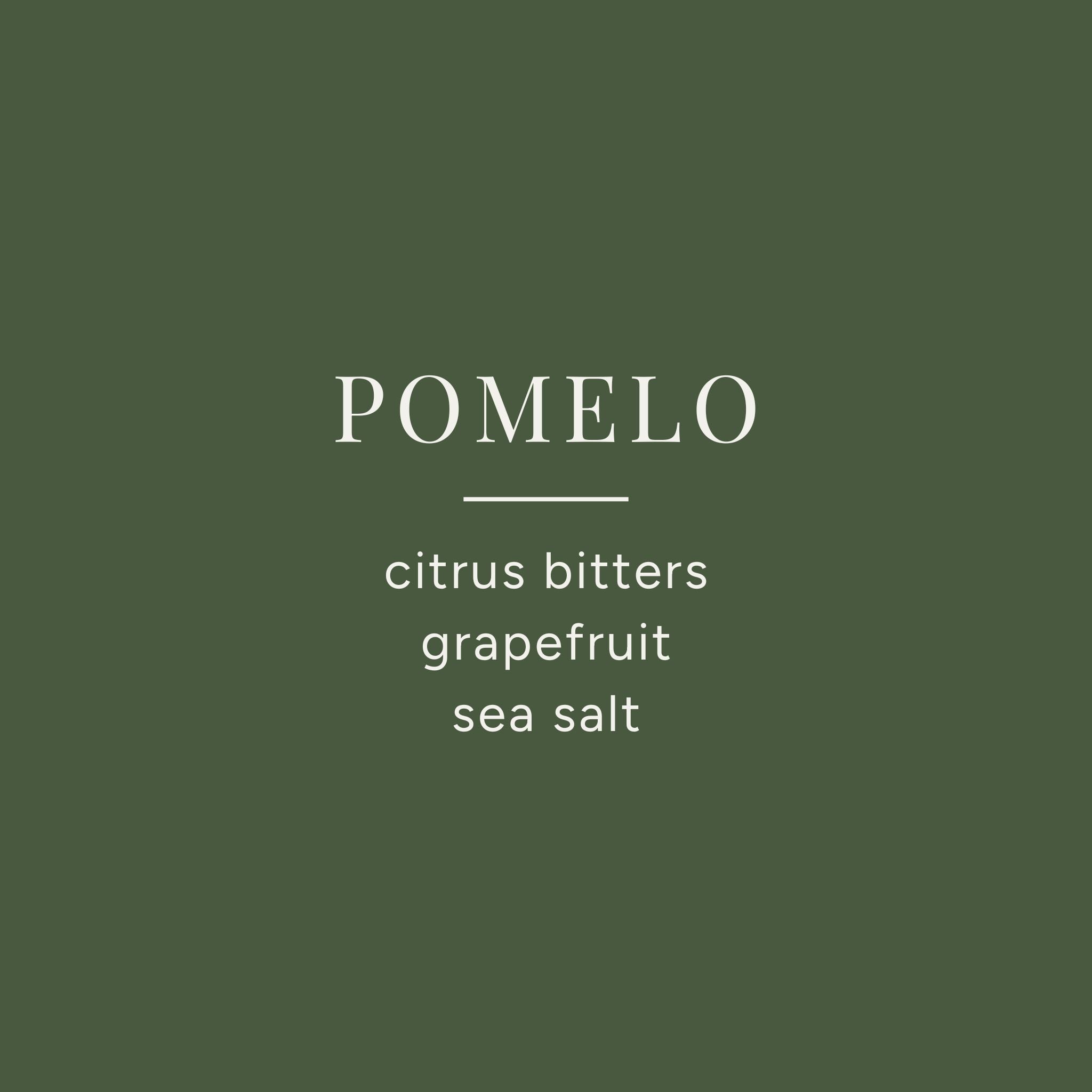 Pomelo Deconstructed Candle has notes of citrus bitters, grapefruit, and sea salt