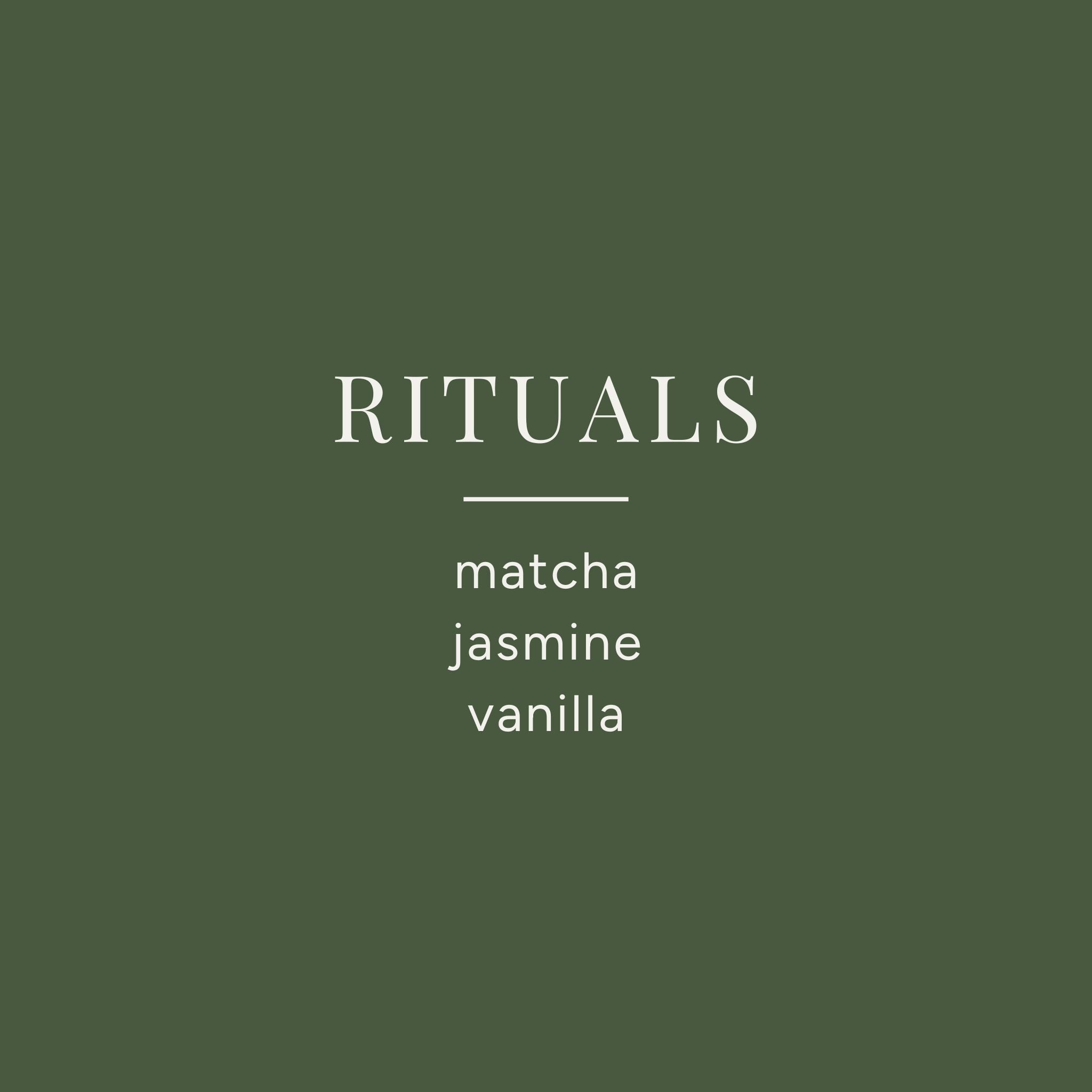 Rituals Deconstructed Candle has notes of matcha, jasmine, and vanilla
