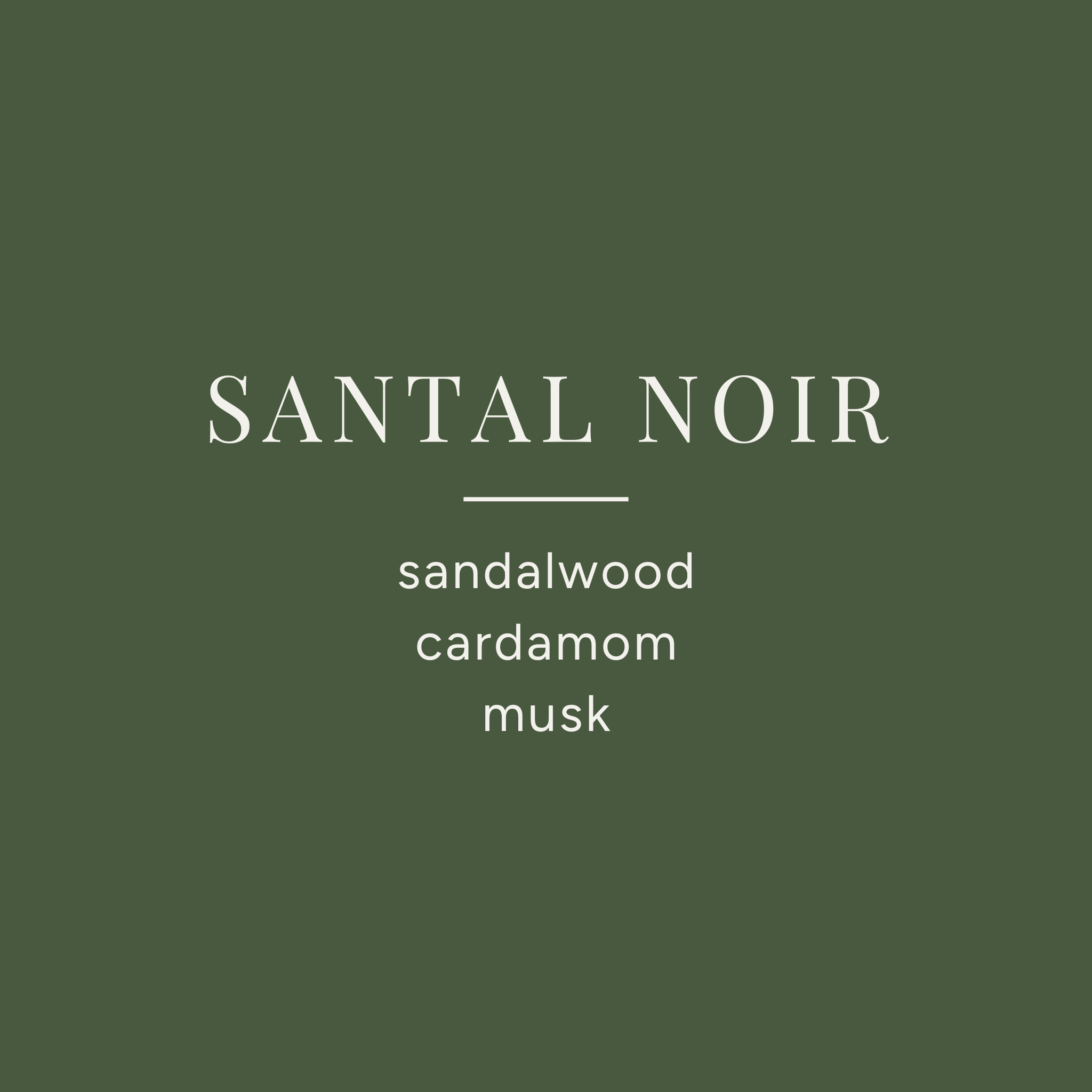 Santal Noir Deconstructed Candle has notes of sandalwood, cardamom, and musk
