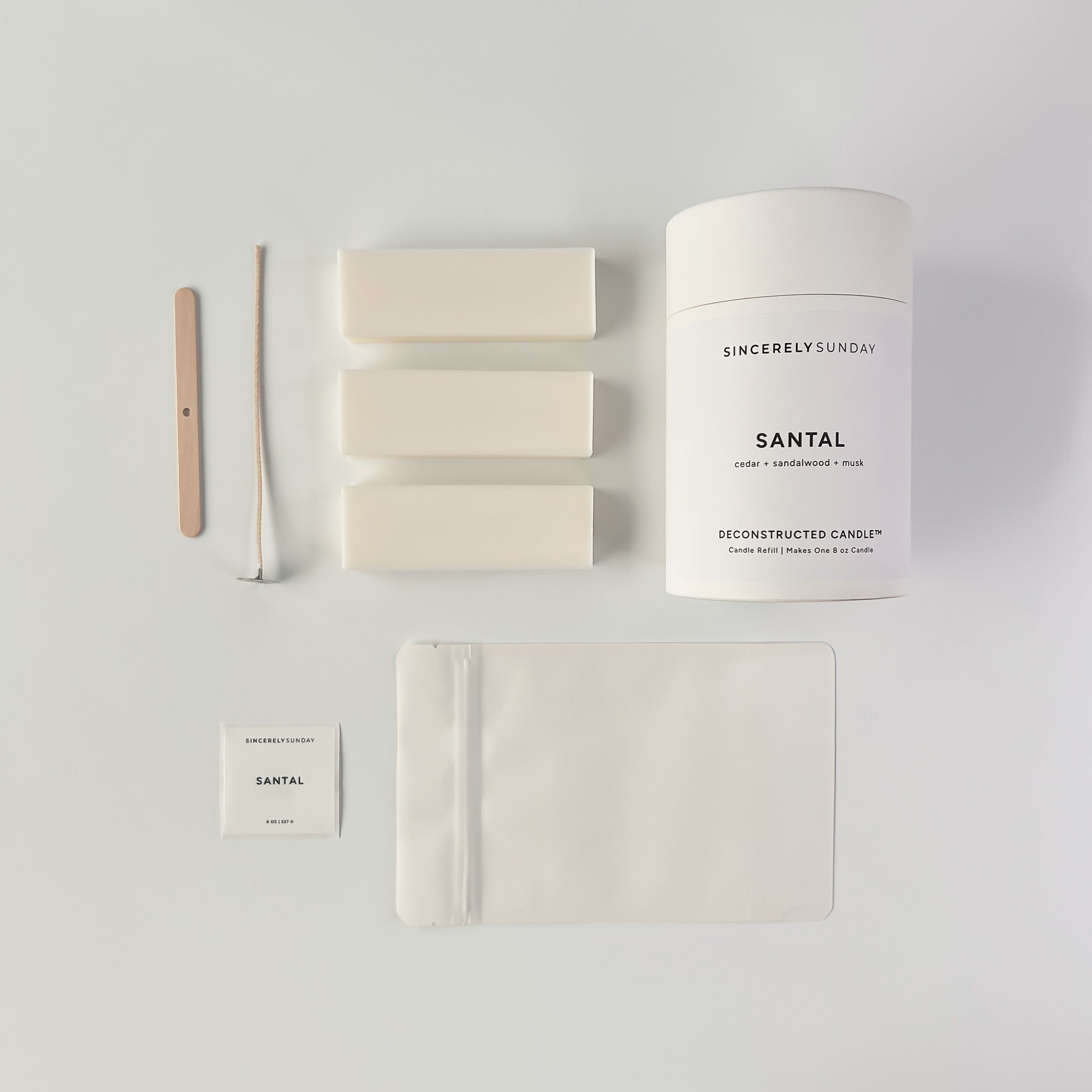 Santal Deconstructed Candle | Candle Refill Kit