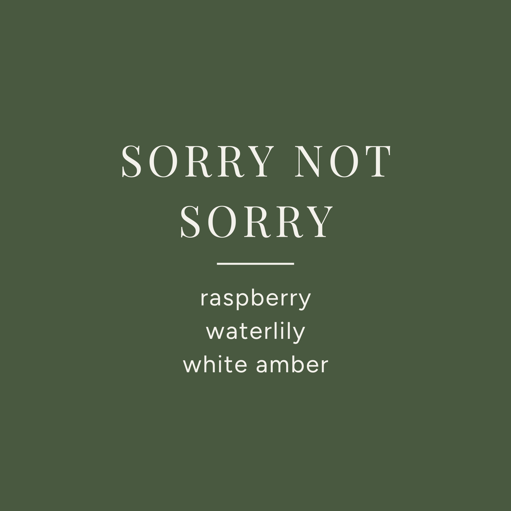 Sorry Not Sorry Deconstructed Candle has notes of raspberry, waterlily, and white amber