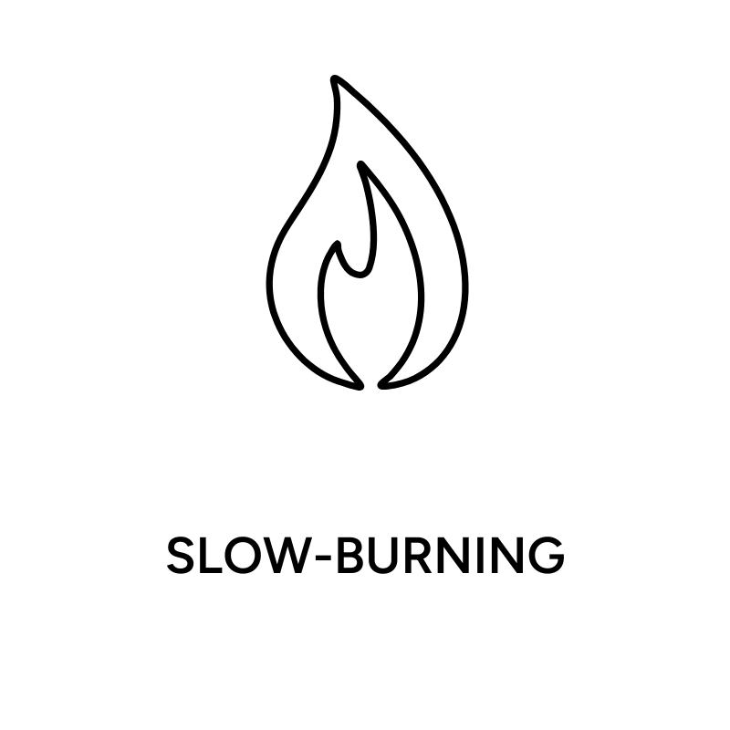 Icon representing Sincerely Sunday's slow-burning candle refills with over 50 hours of burn time per kit