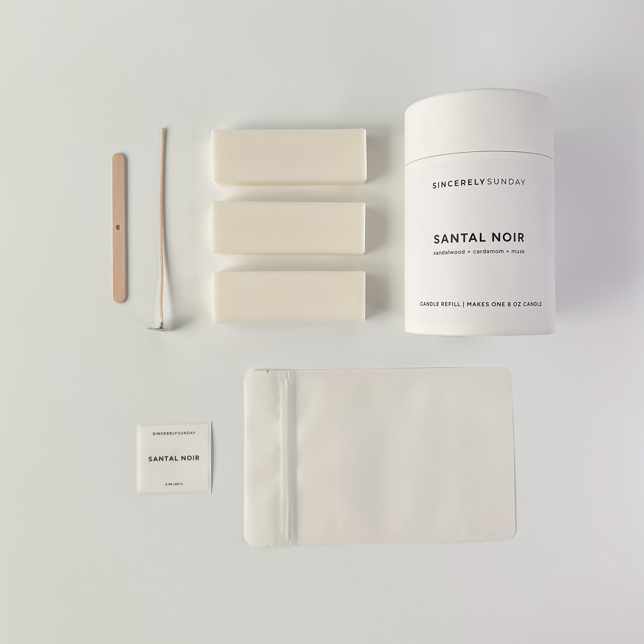 Santal Noir Deconstructed Candle | Candle Refill Kit
